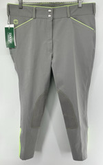 Dover Saddlery Wellesley Breeches Classic Piped Gray Tagged 34 Actual 38 27.5 L