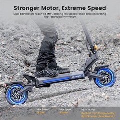 Ausom DT2 Pro Electric Scooter Adult,2*1100W Motor,IP54,115km Max Rang,E-Scooter