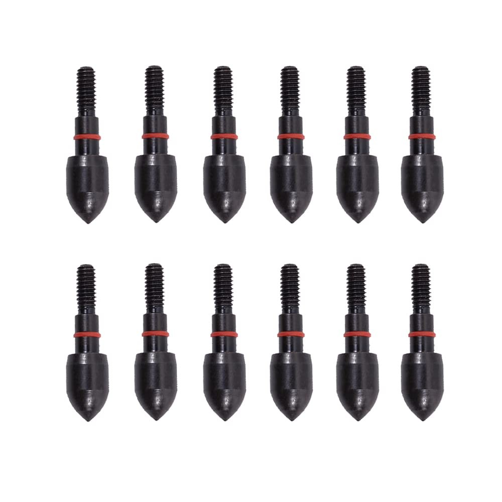12pcs Archery Bullet Points 100/125 Grain Field Points Arrow Screw-in Field T…