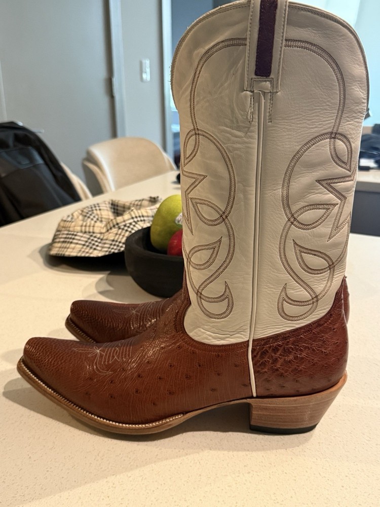 Heritage Boot Co. The Tex, Clay & White Western Cowboy Boots, Made in Mexico