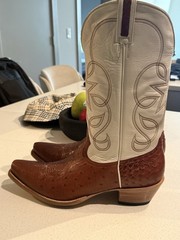 Heritage Boot Co. The Tex, Clay & White Western Cowboy Boots, Made in Mexico