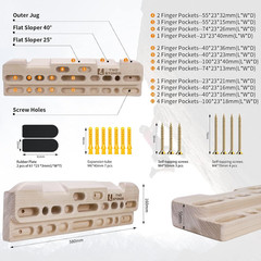 Wooden Hangboard for Rock Climbing – Build Strength & Endurance Training Tool