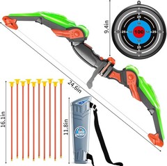 Outdoor Adventure Bow and Arrow Set with LED Light for Boys and Girls Ages 3-10