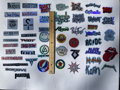 50 Large Classic Rock Stickers 50s 60s 70s 80s 90s Rock & Roll Waterproof Large
