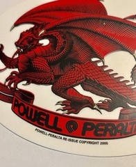 Powell Peralta Skateboards Original Dragon Sticker 5 inch Clear