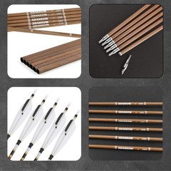 12X Archery Pure Carbon Arrows Natural Feather 31″ Shaft SP340-600 Bow Hunting