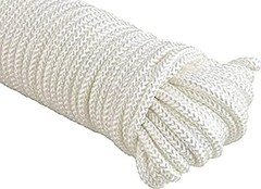 1/4 inch by 80 Feet Diamond Braid Polypropylene Rope I Multipurpose Flagline Rop