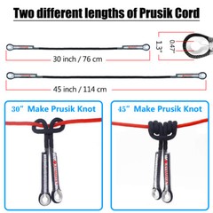 30KN Climbing Carabiner Locking Safety Prusik Climbing Rope Rappelling Rock Cord