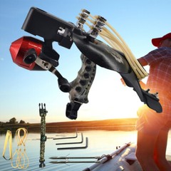 Professional Bow Fishing Slingshot Reel Slingbow Catapult Archery Bowfishing