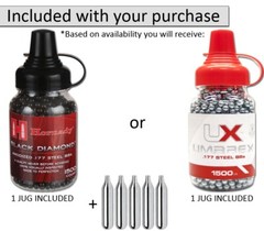 Umarex HK MP5 K-PDW .177 Cal Air Gun, CO2 Blowback, BBs & CO2 Bundle (2252330)