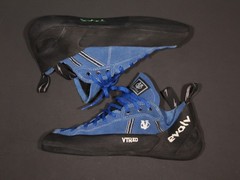 Evolv Climbing Shoes Mens 12.5 Blue Suede VTR3D Trax Lace Up USA