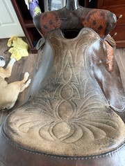Vintage SIMCO 55679 Western Horse Saddle With Silver Trim