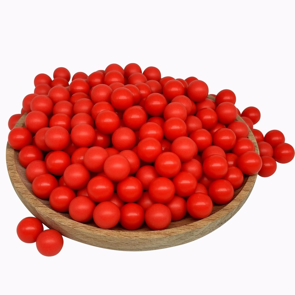 .43 Cal Nylon Balls Reusable Hard Solid Plastic 43 Caliber 0.43″, Red