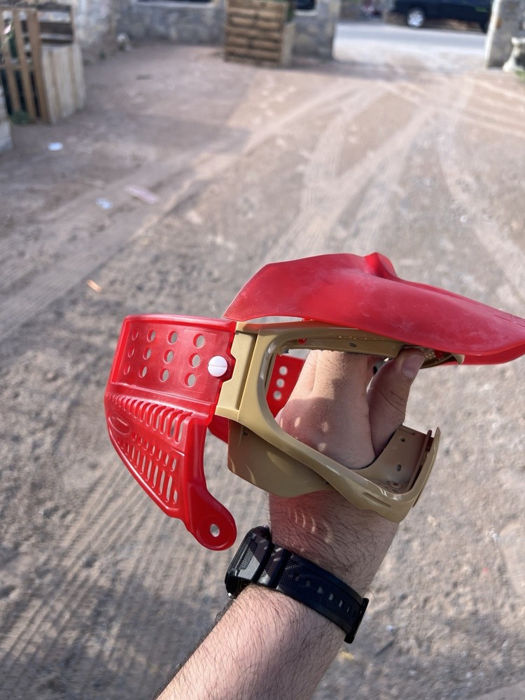 JT Paintball ProFlex Mask Frames Face Guard Red/Tan