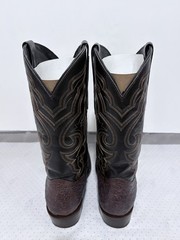 J.B Dillon Reserve Ostrich Chocolate Men’s Western Boots JBR1061EE Size 8.5