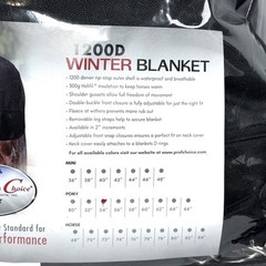 Professionals Choice 1200D Winter Waterproof Pony Horse Blanket 54″ / NEW in Bag