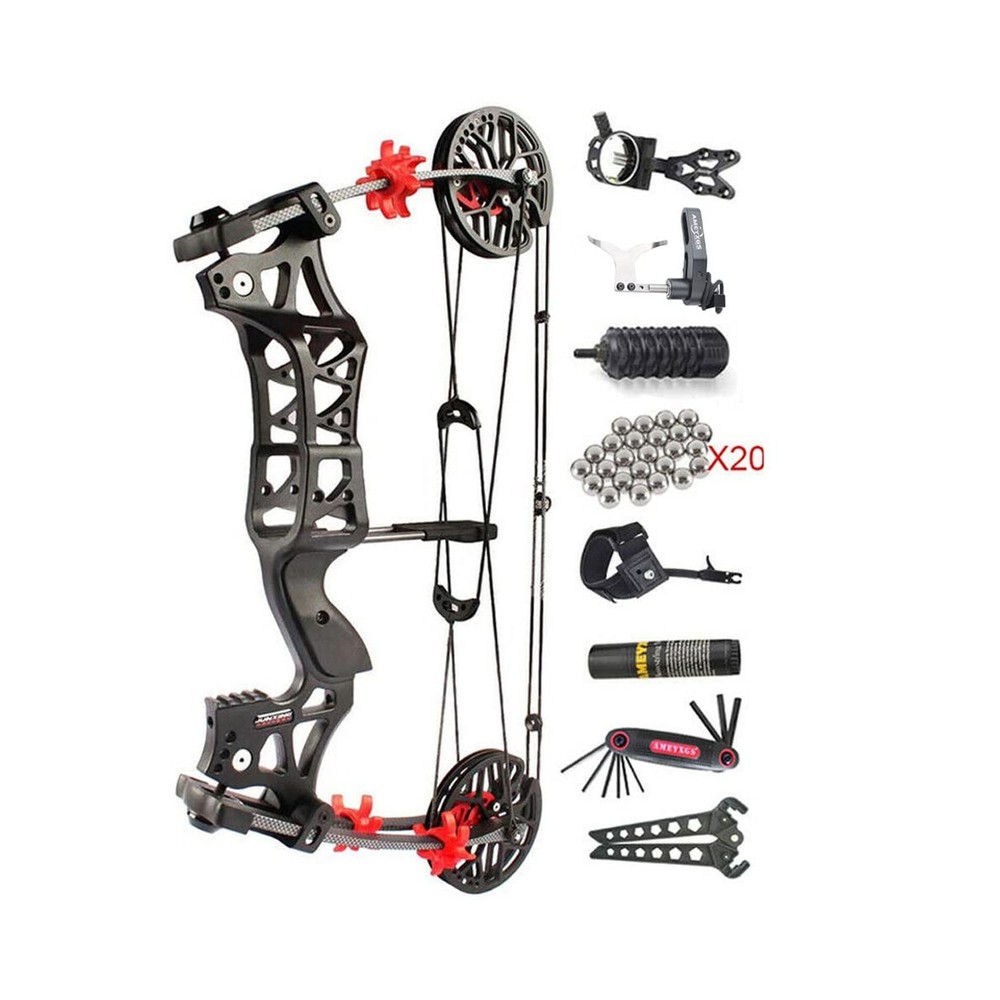 Compound Bow Kit, Dual-Purpose Compound Bow, Stell Ball Compound Bow, Draw We…