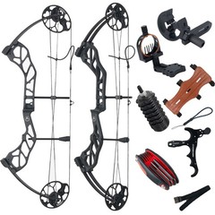 Compound Bow Set 19-70lbs Adjustable Archery Hunting Adult Shooting IBO 320FPS