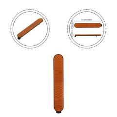 Orange 11.7x2x0.6cm ABS Cover for Xiaomi 4 Ultra Scooter with Side Reflectors