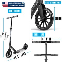 Kick Scooter for Adults and Teens – Folding Adjustable Scooter