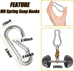 Versatile 30PCS Snap Hook Carabiner – 3-Inch Galvanized Steel for Weighty Loads