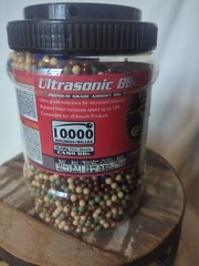 Ultrasonic BBSs Premium Grade Airsoft 90% Full 10,000 Rounds Container