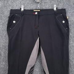 Devon-Aire Equestrian Horseback Riding Pants Womens 32 Black Colorblock
