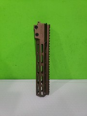 Mfour slot system mk16 style airsoft aeg 13.5in cnc aluminum tan fore end Logoed