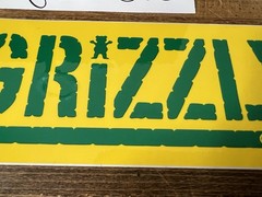 Grizzly Griptape Green / Yellow Bar Sticker Torey Pudwill Skateboarding Supreme