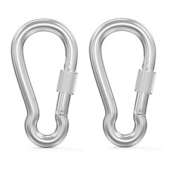 4 Inch Locking Carabiners, 2 Pcs 304 Stainless Steel Heavy Duty Carabiner New