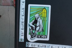 Matt Hensley H-Street Black Label Green Clear Z14B Vintage Skateboarding STICKER