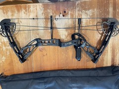 Sanlida Dragon X8 Compound Bow Pro Kit, Black/Blue w/ Case Arrows Accessories