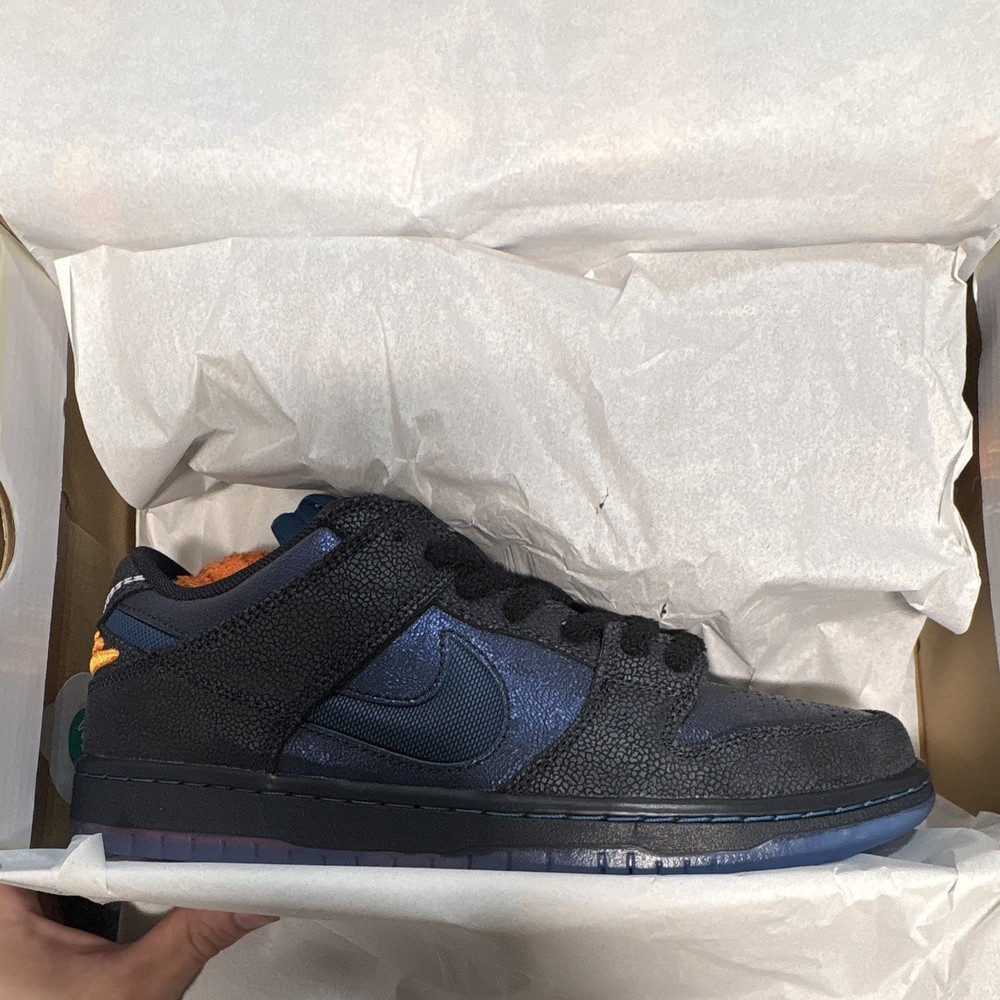 Nike SB Dunk Low Pro QS «Blue the Great» Skate Shoes Black US 8.5 D