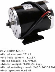 24V 500W Electric Brush Motor Fr E-Bike Scooter Razor E100 E200 E300 MX350 MX500