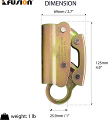 Fusion Climb Dual Rope Grab, Alloy Steel, Safety Protection for Heavy Industry,