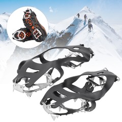 1 Pair 18 Teeth Crampons Fishing Snow Shoe Spiked Grips Cleats AntiSlip FF