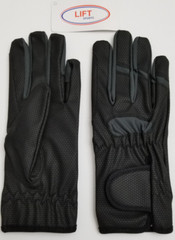 New Women-Kids Horse Riding Gloves Leather Grip Equestrian Pink Black Horse Back