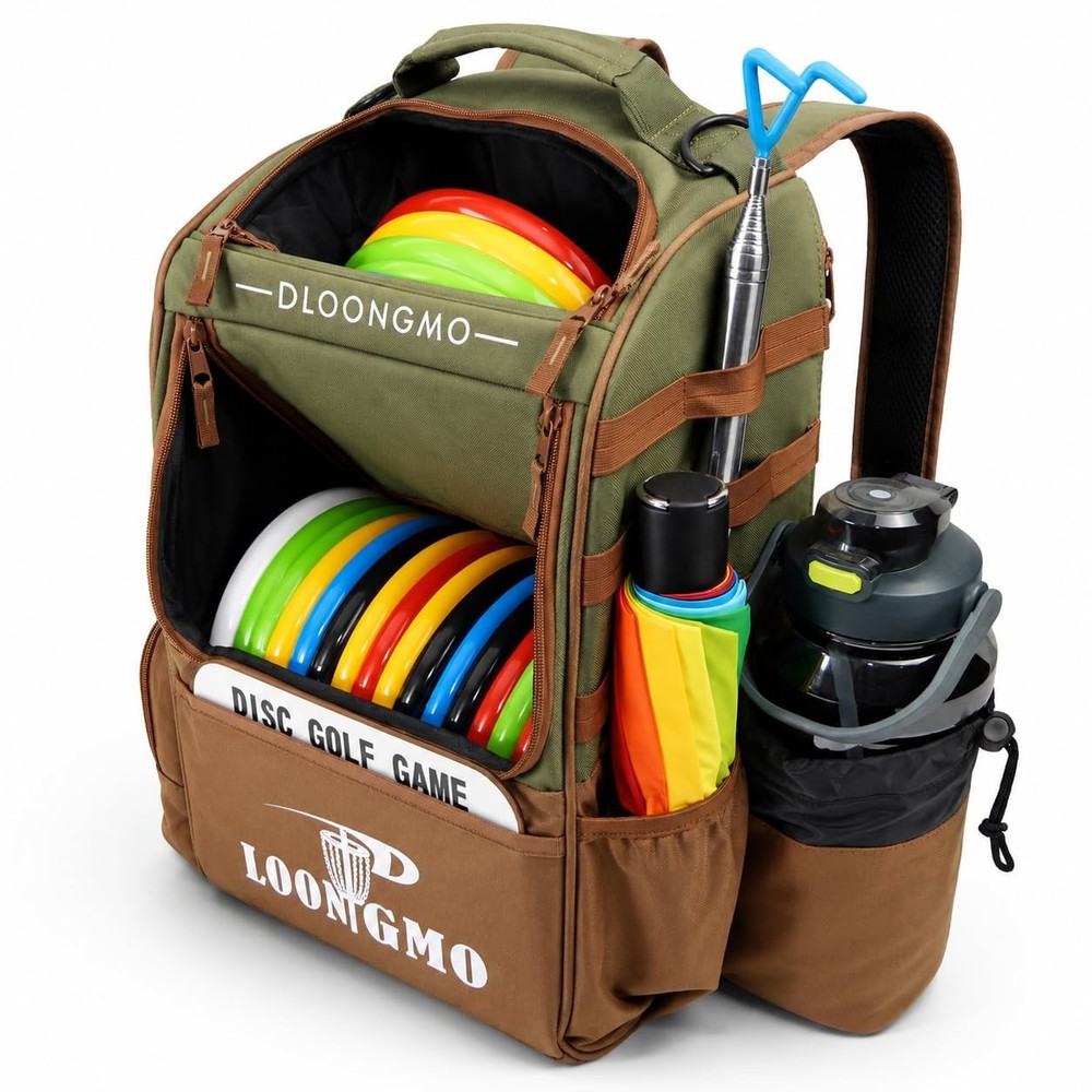 Disc Golf Bag, Durable Disc Golf Backpack Holds 22+ Discs, Large Capacity wit…