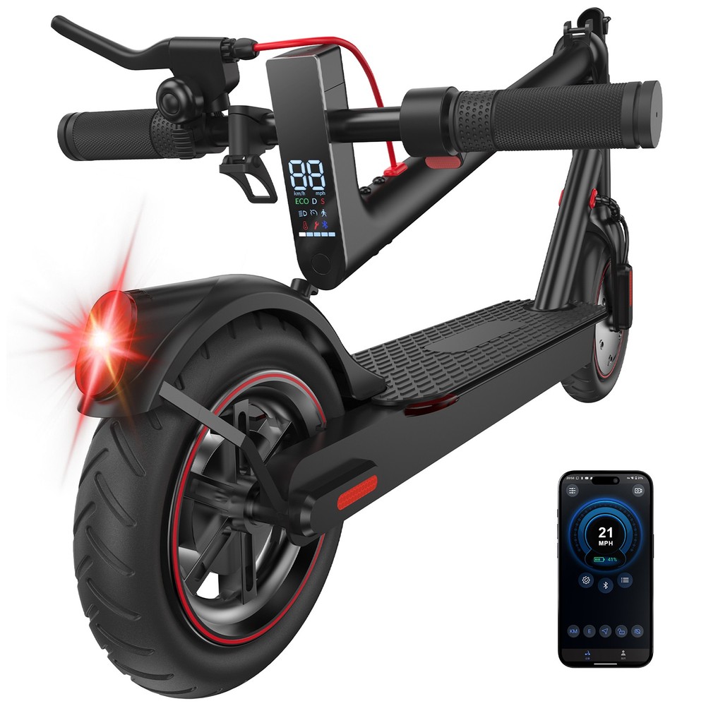 Electric Scooter Adult Folding E-Scooter 350W Long Range 21MPH Fast Speed w/ APP