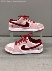 Nike SB Dunk Low StrangeLove Pink Red White Skateboarding Shoes Size 7