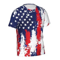Pagaduan Mens Red Blue White Tie Dye Shirt Adult 4Th Of July Usa Flag Outfit