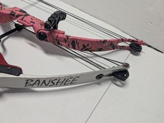 Hoyt Banshee Compound Bow 44in Pink Camo Hoyt USA Cobra Sight Rest Stabilizer