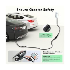 Tesla Charger Extension Cable 50A 240V 12KW 20FT,High-Speed Charging,Overload…