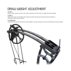 Lanneret P10 Compound Bow and Archery Sets，0-70 lbs. Black