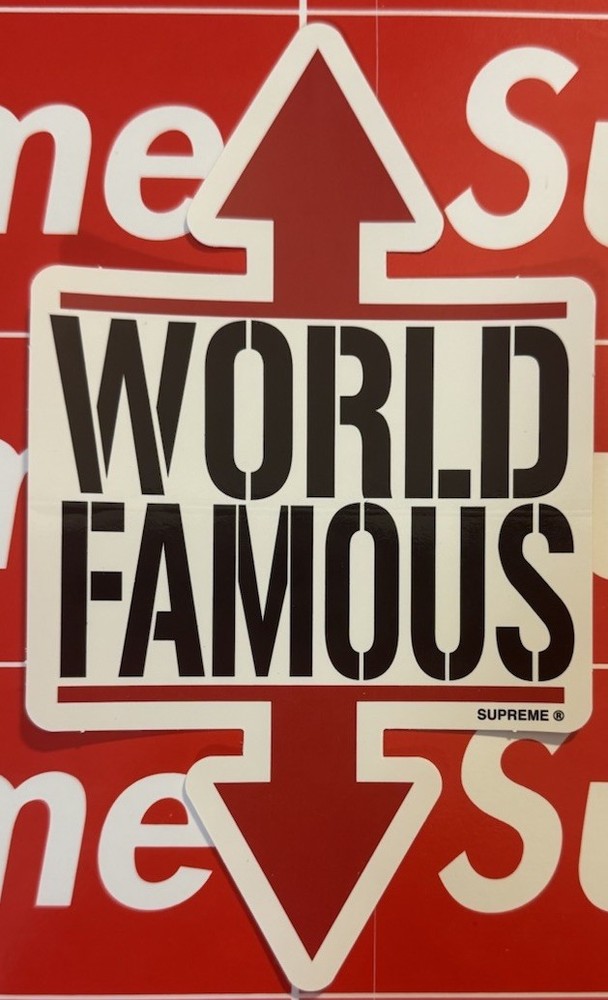 Supreme World Famous Sticker SS26 Brand New Authentic Ships Same Day ✉️