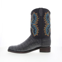 Dingo Gator DI-128 Mens Black Leather Slip On Cowboy Western Boots