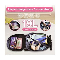 2-in-1 Kids Scooter Suitcase, 19in Large Capacity Ride-On Luggage with LED Li…