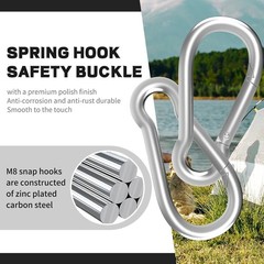 200PCS Galvanized Steel Carabiner Clips