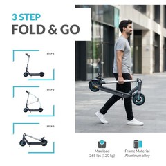 Volt City 350W Powerful Motor 20MPH Electric Scooter Foldable for Adults 40 Mile