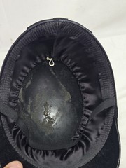 Vintage Equestrian Riding Helmet Hunt Cap Black Velvet English Horse Hat 70s 80s